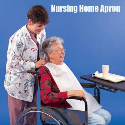 Nursing Home Scarf Waterproof Paper Apron Disposable Adult Bib for Old Feeding