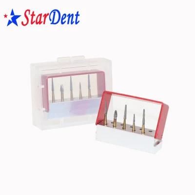 Good Quality Dental Fg Carbide Burs Kit with Box for High Speed Handpiece