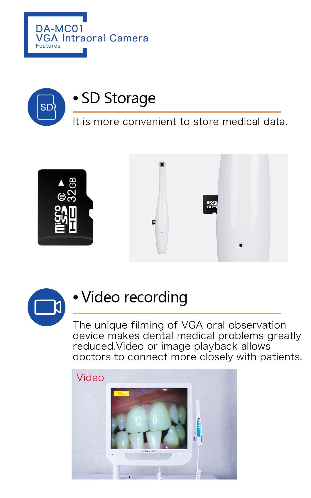 17inch LCD Monitor 10 Megapixels High Definition Dental Digital Viewer Intraoral Camera VGA Connection Endoscrope with Multimedia