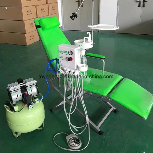 Luxury Type-Folding Portable Patient Dental Folding Chair with Turbine