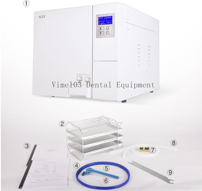 Dental Autoclave Steam Sterilizers Equipment 23L with Printer