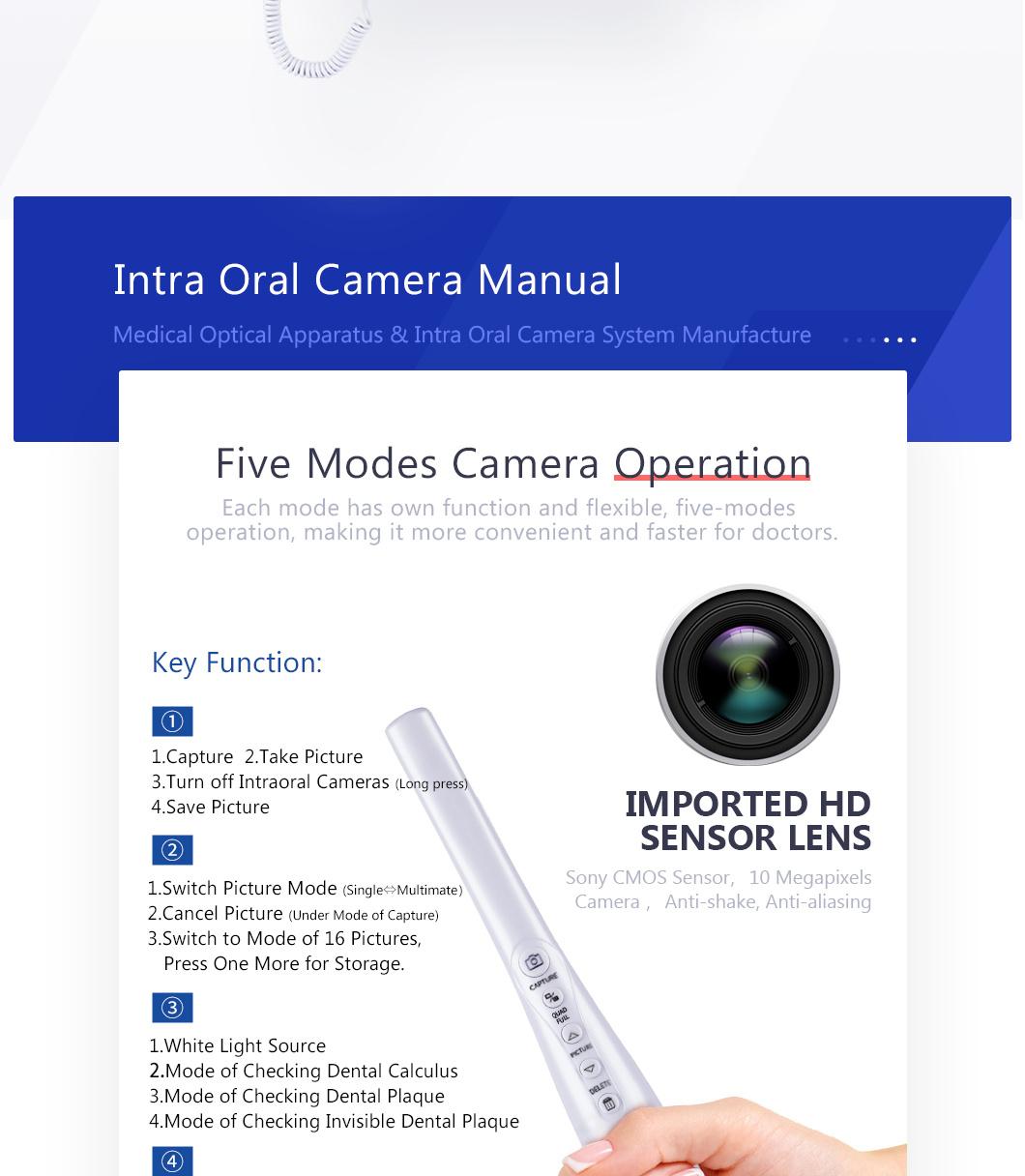 Ultra-Thin Screen High Definition Displa Intraoral Dental Camera Check-up Calculus
