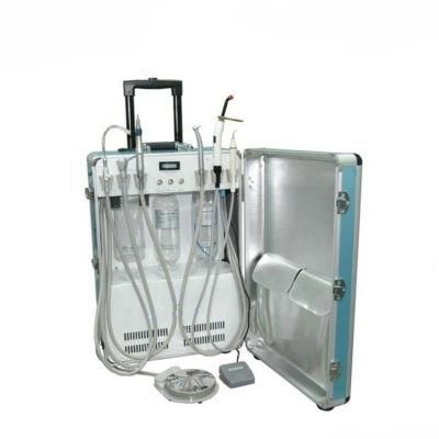 Dental Mobile Portable Dental Unit Chair with Air Compressor and Handpiece Turbine
