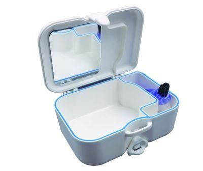 Luxury Dental Case Brush Denture Box with Mirror