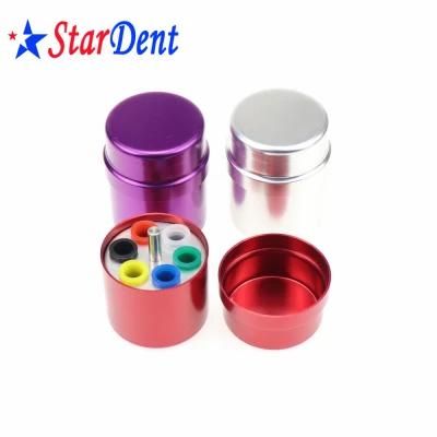 6 Holes Colorful Round Dental Gutta-Percha Point Autoclave Burs Disinfection Box