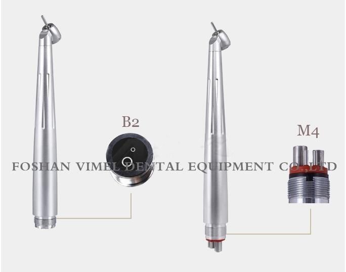 Dental LED Fiber Optic Handpiece 45 Degree High Speed Turbine