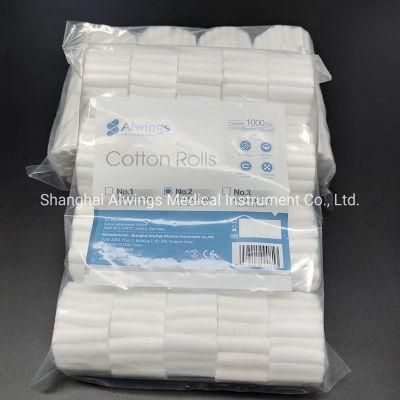 Dental Disposable Cotton Rolls Szie 1.0*3.8cm for Blood Absorbing