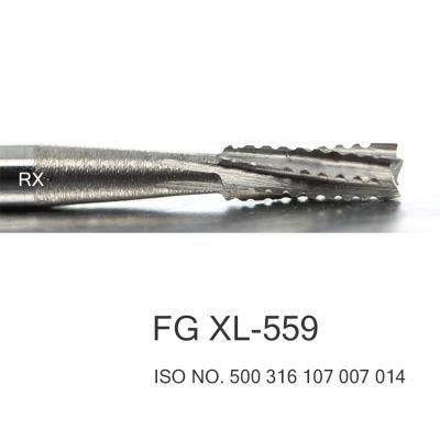 Dental Surgical Burs Dental Equipment Carbide Drill 25mm Shank FG XL-559