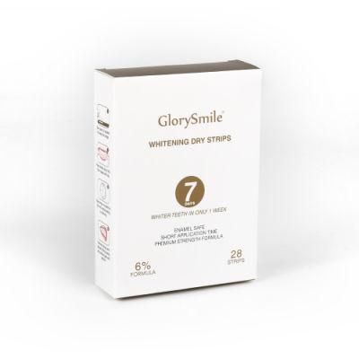 Glorysmile Home Use 6%HP Teeth Whitening Dry Strips Private Logo