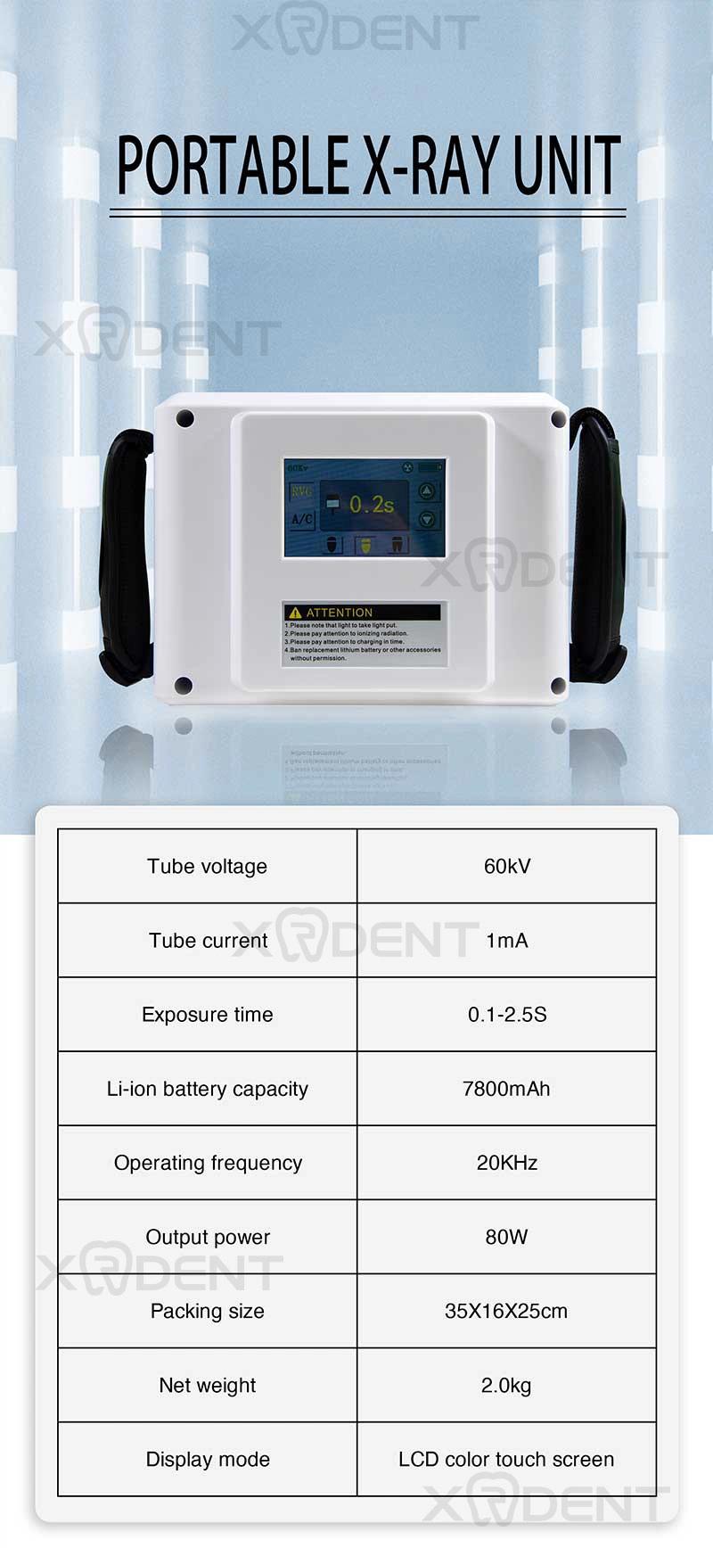Touch Screen Japan Toshiba Tube Portable Dental X Ray Machine