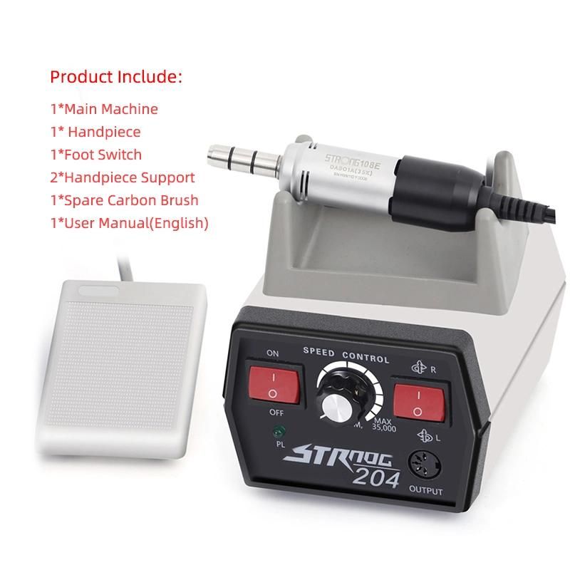 Equipment Dental Micromotor+Handpiece Machine 35000rpm Teeth Polishing Manicure Grinding Machine Lab Carving Polishing