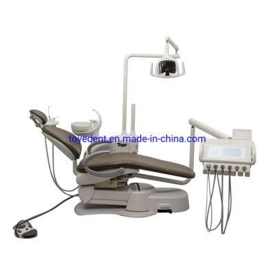 Leather Dental Unit Dental Chair Metal Frame Adjustable Electronic Dental Chair Unit