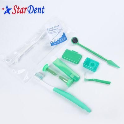 Dental Orthodontic Toothbrush Cleaning Hygiene Kits Portable 8 in 1 Travel Dental Orthodontic Hygiene Kit