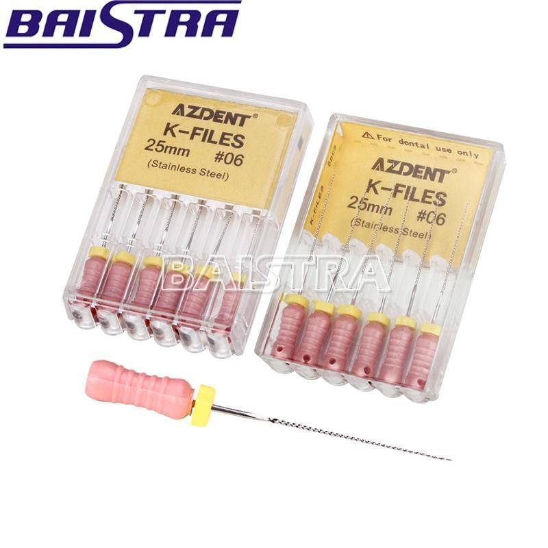 Ce Approved Hand Use 15-40 21mm Nic Niti Dental K-Files for Root Canal Treating