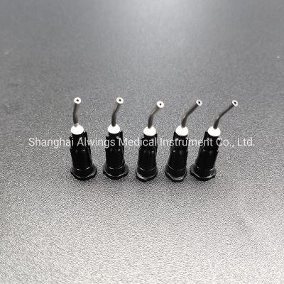 Dental Irrigation Tips Black Disposable Pre-Bent Needle Tips for Composite Materials