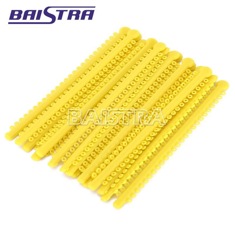 Good Quality Orthodontic Use Elastic Ligature Tie Yellow Color