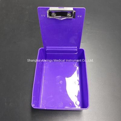 Plastic Colorful Dental Lab Work Pans with Clip Holder