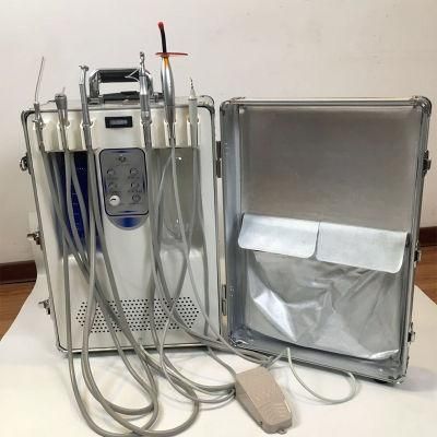 Mobile Portable Dental Unit with Built-in Compressor Delivery