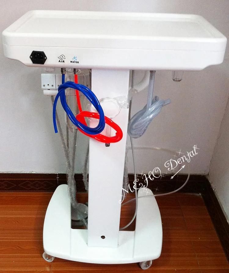 Dental Mobile Delivery Cart Unit / Trolley +Oilless Air Compressor