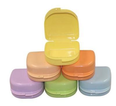 Colorful Plastic Orthodontic Dental Retainer Case/Dental Denture Box