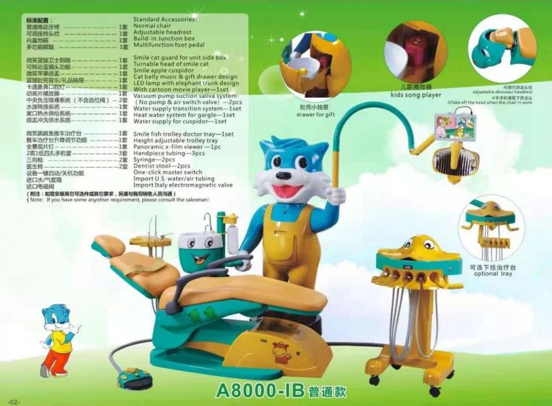 China Factory Dental Equipment Dental Chair for Childen with CE