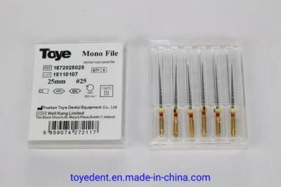 Dental Niti Material Root Canal File Mono File for Treatment Wave One