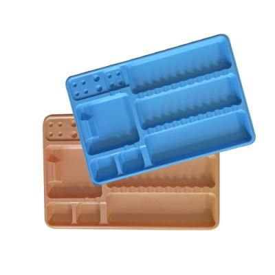 Material Dental Plastic Tray Medical Sterilization Divided Setup Box Disposable Separating Instrument Tray