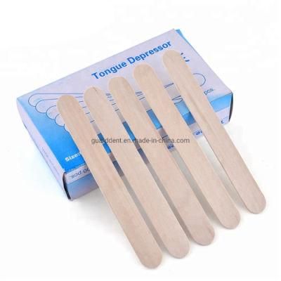 Top Quality Easy Operation Medical Care Wooden Safety Long Strip Oral Tongue Depressor
