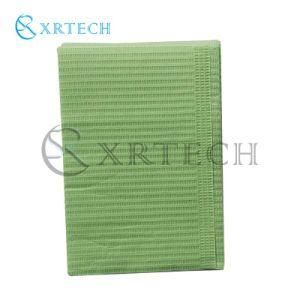 Green Color 3 Ply Disposable Dental Bib with Ce