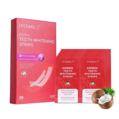 Non-Slip White Strips 28 Non-Sensitive White Strips Teeth Whitener for Tooth Whitening