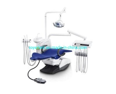 Fashionable High Quality Dental Chair Unit with LED Operating Light Touch Tray