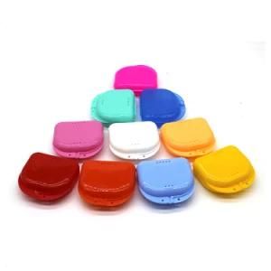 Various Color Plastic Storage Box Orthodontic Dental Retainer Case