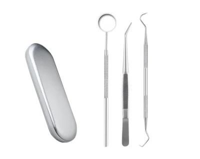 Stainless Steel Dental Mouth Mirror Probe Scraper Tweezers