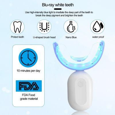 Private Label Dental Bleaching Wireless Blue Ray LED Light Teeth Whitening Device for Home Use