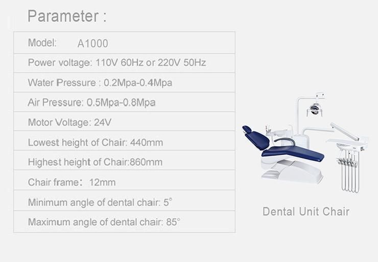 Economic Electrical Operated Dental Chair Basic Type Integral Dental Unit