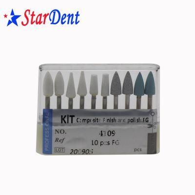 Dental Lab Material Composite Finish and Polish Kit Fg Carbide Silicone Stone Polishing Set