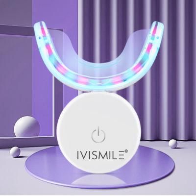 Professional Tooth Whitener with 32 X Red and blue Teeth Whitening Light