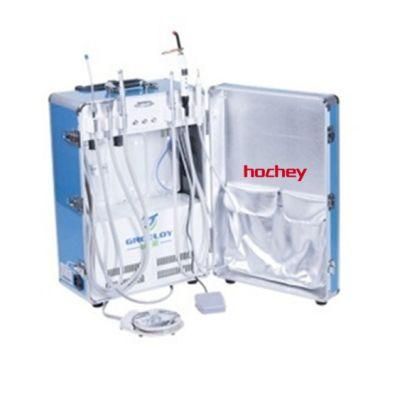 Hochey Medical Cheap Mini Dynamic Portable Dental Unit with Air Compressor