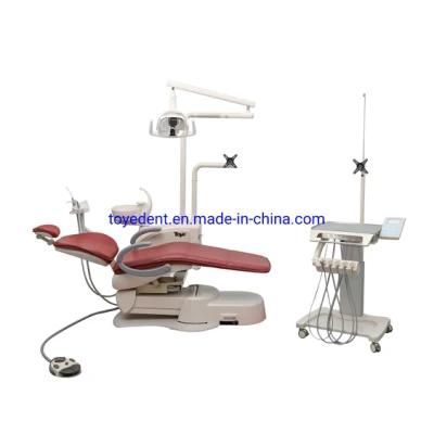 New Easy-to-Operate Dental Chair Unit with Mobile Cart LED Lamp