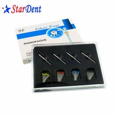 Orthodontic Filling Material Glasss Fiber Post Root Canal Pin Resin Screw Post 20PCS Post with 4 Drills