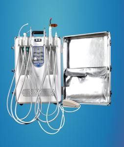 Ce and FDA Approved Portable Dental Unit with Self-Container Oil-Free Air Compressor