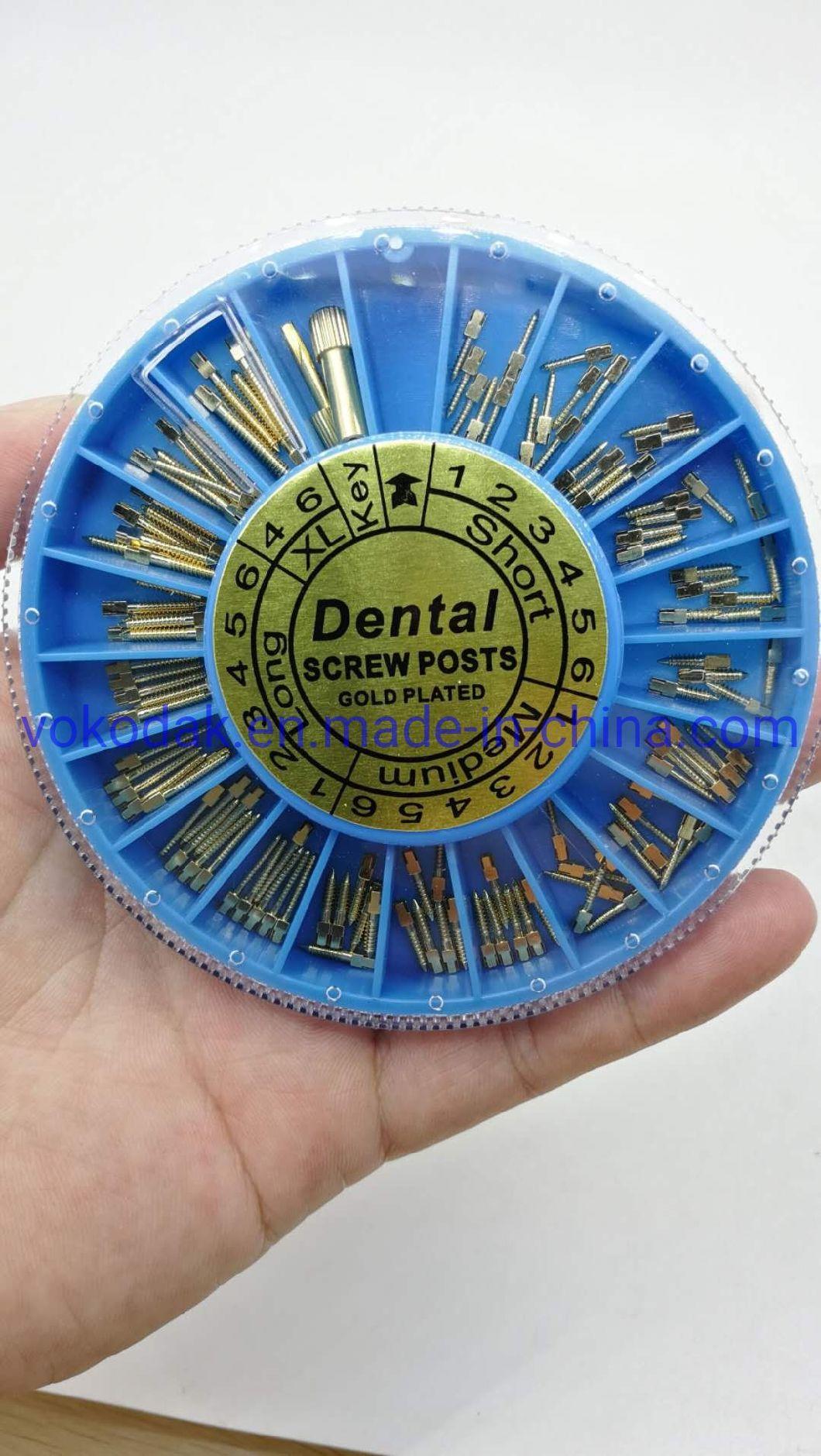 Dental Titanium Goldplate Screw Post Dental Material