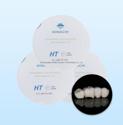 Dental Zirconia Blocks 98*16mm High Translucent Cadcam Material for Implant