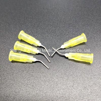 Dental Disposable Pre-Bent Irrigation Needle Tips for Dental Composite Yellow 25g