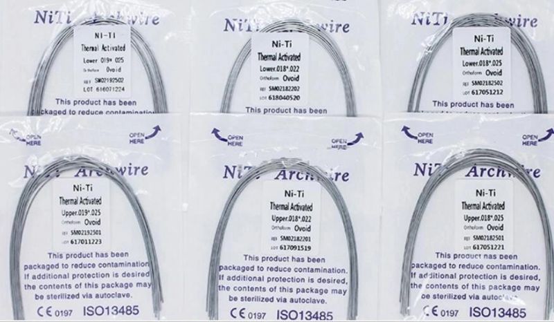 Dental Orthodontic Thermal Active Niti Rectangular Round Orthodontic Arch Wire