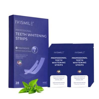 Factory Wholesale 28 Non-Sensitive White Strips Teeth Whitener for Tooth Whitening
