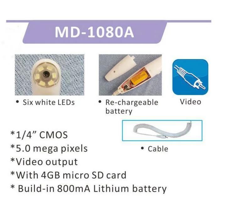 5.0 Mega Piexls Video/RCA Rechargeable MD1080A Dental Intra Oral Camera