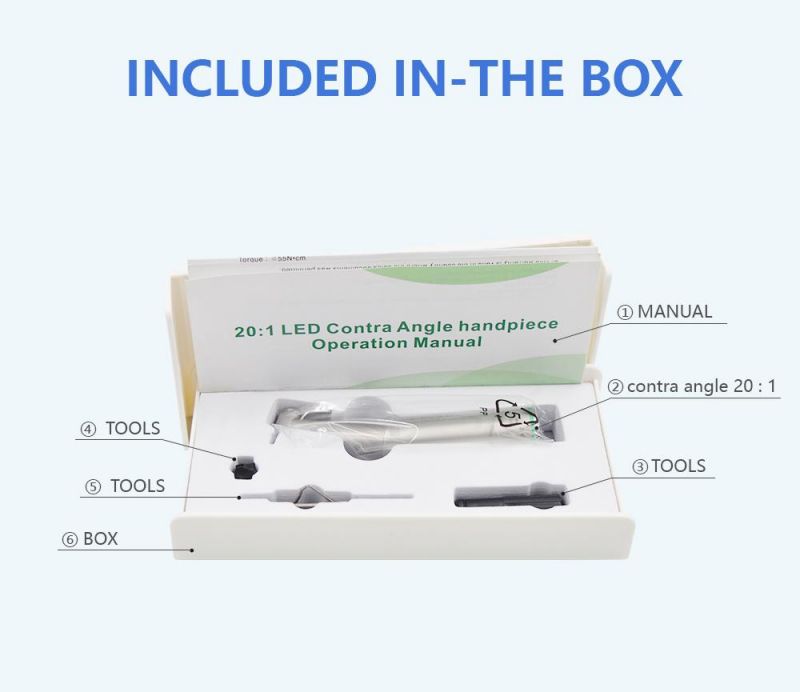 Best Selling Dental Handpiece Detachable 20: 1 Implant Fiber Optic Contra Angle