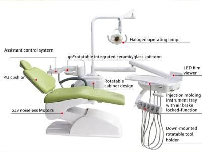 CE &amp; FDA Approved Best Medical Dental Instrument Equipment Integral Dental Chair Electric Dental Unit