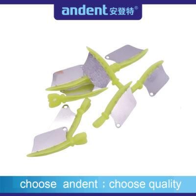 Dental PP Material Wooden Wedge with Green and Blue Colors